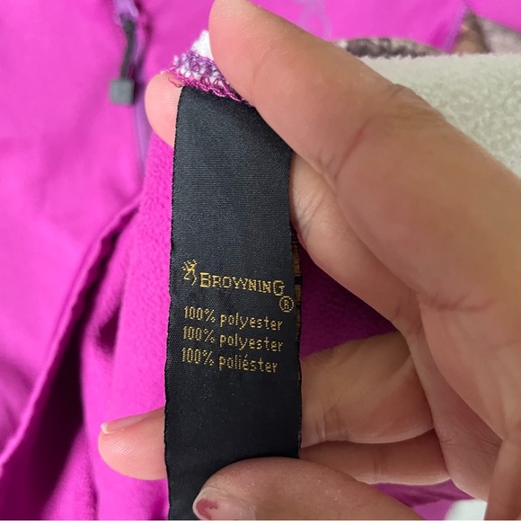 Browning Purple Quarter-Zip Pullover with Camouflage Accents Size Small - Picture 6 of 6